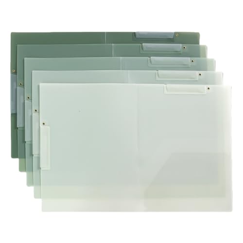 Transparente Dokumentenhüllen mit drehbarer Klemme, 30,5 x 45,7 cm, 5 Stück Transparente Dokumentenhüllen mit drehbarer Klemme, 30,5 x 45,7 cm, 5 Stück von BINGGA
