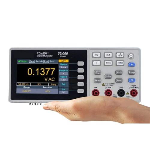 XDM1041 XDM1241 Tisch-Digitalmultimeter 55000 Zählt True RMS 3,5-Zoll-LCD-Stromvoltmeter Temperatur Desktop-Multimeter Einsatz in Produktentwicklung und -eingangsprüfung(XDM1041-USB) von BINGNU