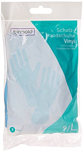 BINGOLD Vinyl-Schutzhandschuhe L blau 1 Paar von BINGOLD