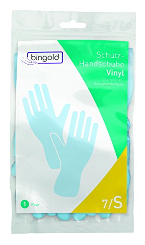 BINGOLD Vinyl-Schutzhandschuhe S blau 1 Paar von BINGOLD