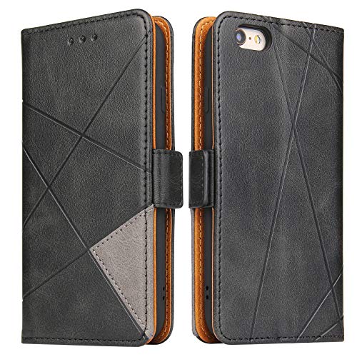 BININIBI Handyhülle Kompatibel Mit iPhone 6 Plus Hülle, iPhone 6s Plus Hülle, Premium PU Leder Schutzhülle Abdeckung, Magnetverschluss, Kartenfach, Tasche Flip Case Brieftasche Klapphülle, Schwarz BININIBI Handyhülle Kompatibel Mit iPhone 6 Plus Hülle, iPhone 6s Plus Hülle, Premium PU Leder Schutzhülle Abdeckung, Magnetverschluss, Kartenfach, Tasche Flip Case Brieftasche Klapphülle, Schwarz von BININIBI