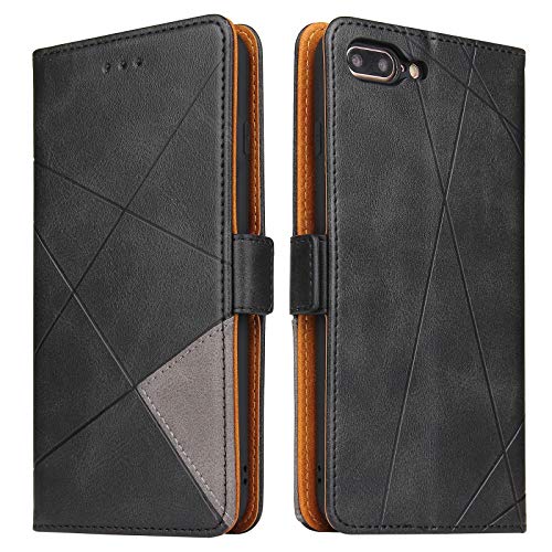 BININIBI Handyhülle Kompatibel Mit iPhone 7 Plus Hülle, iPhone 8 Plus Hülle, Premium PU Leder Schutzhülle Abdeckung, Magnetverschluss, Kartenfach, Tasche Flip Case Brieftasche Klapphülle, Schwarz BININIBI Handyhülle Kompatibel Mit iPhone 7 Plus Hülle, iPhone 8 Plus Hülle, Premium PU Leder Schutzhülle Abdeckung, Magnetverschluss, Kartenfach, Tasche Flip Case Brieftasche Klapphülle, Schwarz von BININIBI