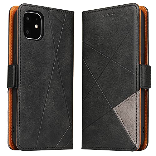 BININIBI Handyhülle für iPhone 11, Handytasche Leder Schutzhülle mit Magnetverschluss/Kartenfach, iPhone 11 Tasche Brieftasche Klapphülle, Schwarz BININIBI Handyhülle für iPhone 11, Handytasche Leder Schutzhülle mit Magnetverschluss/Kartenfach, iPhone 11 Tasche Brieftasche Klapphülle, Schwarz von BININIBI