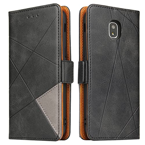 BININIBI Hülle für Samsung J3 2017, Klapphülle Handyhülle Schutzhülle für Galaxy J3 (2017), Lederhülle Handytasche mit [Kartenfach] [Standfunktion] [Magnetisch] für Samsung Galaxy J3 2017, Schwarz von BININIBI