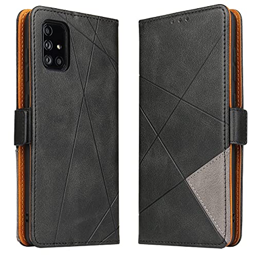 BININIBI Lederhülle Samsung A51, Handyhülle für Galaxy A51 Hülle, Klappbar Schutzhülle für Samsung Galaxy A51, Leder Flip Case mit Kartenfach und Magnetverschluss, Schwarz BININIBI Lederhülle Samsung A51, Handyhülle für Galaxy A51 Hülle, Klappbar Schutzhülle für Samsung Galaxy A51, Leder Flip Case mit Kartenfach und Magnetverschluss, Schwarz von BININIBI