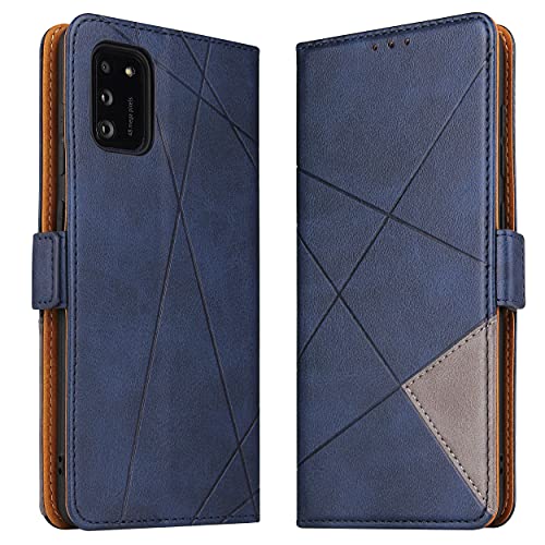 BININIBI Samsung Galaxy A41 Hülle, Klapphülle Samsung a41 hülle schutzhülle, Handyhülle Samsung a41 mit [Kartenfach] [Standfunktion] [Magnetisch] für Samsung Galaxy A41 lederhülle, Blau von BININIBI