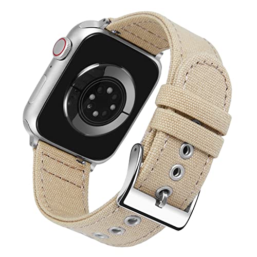 BINLUN Canvas Armbänder Kompatibel mit Apple Watch Armband 38mm 40mm 41mm 42mm 44mm 45mm 49mm für Herren Damen, Stoff Ersatzarmband Kompatibel mit iWatch Ultra SE2 SE Serie 8/7/6/5/4/3/2/1 von BINLUN