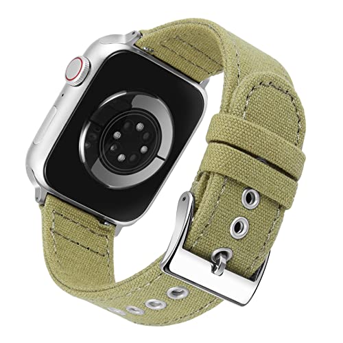 BINLUN Canvas Armbänder Kompatibel mit Apple Watch Armband 38mm 40mm 41mm 42mm 44mm 45mm 49mm für Herren Damen, Stoff Ersatzarmband Kompatibel mit iWatch Ultra SE2 SE Serie 8/7/6/5/4/3/2/1 von BINLUN