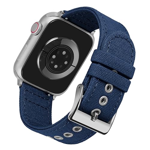 BINLUN Canvas Armbänder Kompatibel mit Apple Watch Armband 38mm 40mm 41mm 42mm 44mm 45mm 49mm für Herren Damen, Stoff Ersatzarmband Kompatibel mit iWatch Ultra2 Ultra SE2 SE Serie 9/8/7/6/5/4/3/2/1 von BINLUN