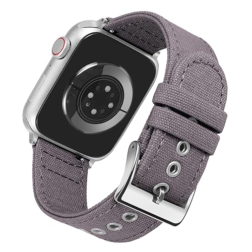 BINLUN Canvas Armbänder Kompatibel mit Apple Watch Armband 38mm 40mm 41mm 42mm 44mm 45mm 49mm für Herren Damen, Stoff Ersatzarmband Kompatibel mit iWatch Ultra2 Ultra SE2 SE Serie 9/8/7/6/5/4/3/2/1 von BINLUN