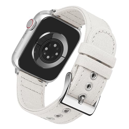 BINLUN Canvas Armbänder Kompatibel mit Apple Watch Armband 38mm 40mm 41mm 42mm 44mm 45mm 49mm für Herren Damen, Stoff Ersatzarmband Kompatibel mit iWatch Ultra2 Ultra SE2 SE Serie 9/8/7/6/5/4/3/2/1 von BINLUN