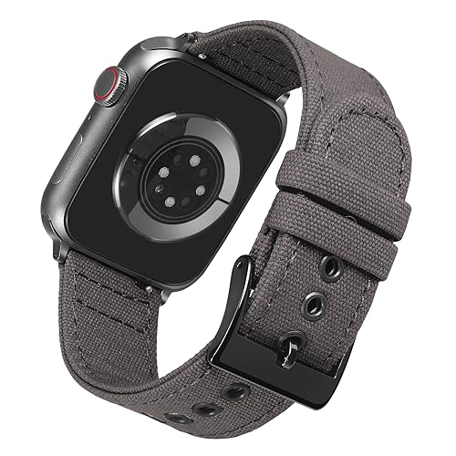 BINLUN Canvas Armbänder Kompatibel mit Apple Watch Armband 38mm 40mm 41mm 42mm 44mm 45mm 49mm für Herren Damen, Stoff Ersatzarmband Kompatibel mit iWatch Ultra2 Ultra SE2 SE Serie 9/8/7/6/5/4/3/2/1 von BINLUN