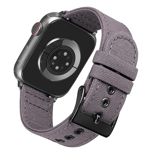 BINLUN Canvas Armbänder Kompatibel mit Apple Watch Armband 38mm 40mm 41mm 42mm 44mm 45mm 49mm für Herren Damen, Stoff Ersatzarmband Kompatibel mit iWatch Ultra2 Ultra SE2 SE Serie 9/8/7/6/5/4/3/2/1 von BINLUN