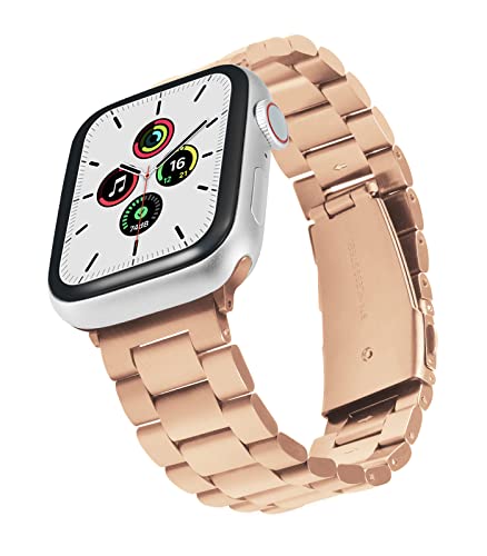 BINLUN Edelstahlarmband kompatibel mit Apple Watch Metallarmband 38 mm 40 mm 41 mm 42 mm 44 mm 45 mm für iWatch Bands Serie 7/SE/6/5/4/3/2/1 von BINLUN