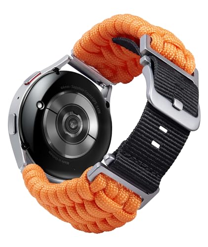 BINLUN Geflochtene Paracord Uhrenarmband 20mm Schnellverschluss Nylon Smartwatch Ersatzarmbänder Kompatibel mit Samsung Galaxy/Kompatibel mit Garmin/Kompatibel mit Huawei Armband für Herren Damen von BINLUN