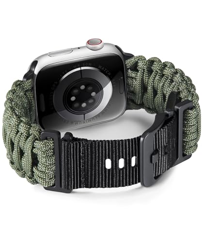 BINLUN Kompatibel mit Apple Watch Armband 49mm 46mm 45mm 44mm 42mm Paracord Geflochten Handgefertigtes Nylon Sportarmband Geeignet für iWatch10/9/8/7/6/5/4/3/2/1/SE2/SE1/Ultra 2 /Utral 1 Herren Damen BINLUN Kompatibel mit Apple Watch Armband 49mm 46mm 45mm 44mm 42mm Paracord Geflochten Handgefertigtes Nylon Sportarmband Geeignet für iWatch10/9/8/7/6/5/4/3/2/1/SE2/SE1/Ultra 2 /Utral 1 Herren Damen von BINLUN