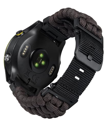 BINLUN Kompatibel mit Garmin Armband 20mm 22mm 26mm, Geflochtene Paracord Nylon Armbänder Passt für Quickfit Militär Sports Ersatzarmband für Forerunner/für Instinct/für Fenix/für Descent Herren BINLUN Kompatibel mit Garmin Armband 20mm 22mm 26mm, Geflochtene Paracord Nylon Armbänder Passt für Quickfit Militär Sports Ersatzarmband für Forerunner/für Instinct/für Fenix/für Descent Herren von BINLUN