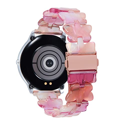 BINLUN Uhrenarmbänder 20mm 22mm Kunstharz Mode Schmetterlings Smartwatch Armbänder 6 Farben Schnellverschluss Leichtgewicht Ersatzbänder für Auswahl Gold/Rose-Gold-Schnalle(Rot,Roségoldene Schnalle) BINLUN Uhrenarmbänder 20mm 22mm Kunstharz Mode Schmetterlings Smartwatch Armbänder 6 Farben Schnellverschluss Leichtgewicht Ersatzbänder für Auswahl Gold/Rose-Gold-Schnalle(Rot,Roségoldene Schnalle) von BINLUN