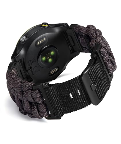 BINLUN Uhrenarmband Kompatibel mit Garmin Paracord 550 22mm Militär Robustes Schnellverschluss Nylon Ersatzarmband für Garmin für Fenix für Forerunner für MARQ für Approach(Braun,22mm) von BINLUN