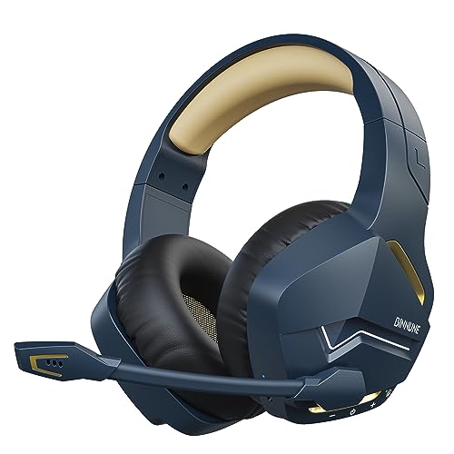 BINNUNE Gaming Headset, Wireless Headset für PS4 PS5 PC Playstation 4 5, Gaming Kopfhörer mit Mikrofon Bluetooth USB Gaming Headset Wireless mit 48 Stunden Akkulaufzeit von BINNUNE