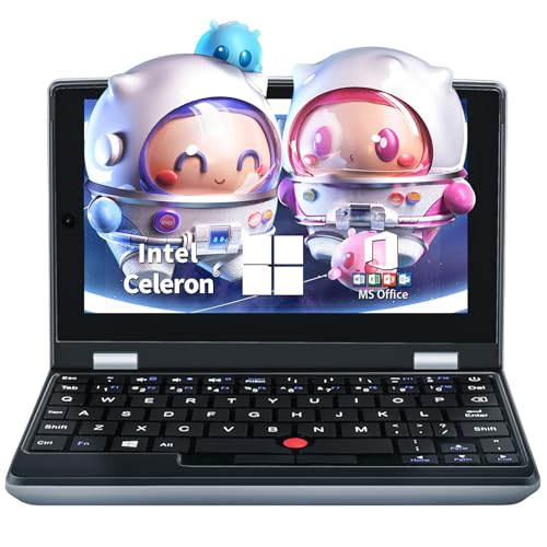 BINTEC All Metal 17,8 cm Touchscreen Ultraleichter Mini-Laptop, 12 GB DDR4, Intel Celeron J4105 (bis zu 2,5 GHz), Windows 11Pro, WLAN, USB 3.0, MiniHDMI, Webcam, TF-Karte 12 G + 960 GB SSD von BINTEC