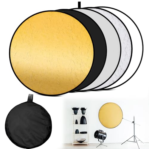 5 in 1 Reflektor Fotografie Faltbar Lichtreflektor Fotografie Zubehör 60cm Faltreflektor Licht Diffusor Reflektoren Equipment Light Reflector Photography für Foto Portrait Selfie Hochzeitsfotografie 5 in 1 Reflektor Fotografie Faltbar Lichtreflektor Fotografie Zubehör 60cm Faltreflektor Licht Diffusor Reflektoren Equipment Light Reflector Photography für Foto Portrait Selfie Hochzeitsfotografie von BINYI