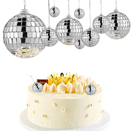 Discokugel Spiegelkugel Klein Disco Mirror Ball Hängekugel Set Discokugeln Spiegel Ball Mirrorball Glänzende Lichteffekt Deko für Weihnachtsbaum Hochzeit Party Geburtstagsfeier 11Pcs von BINYI