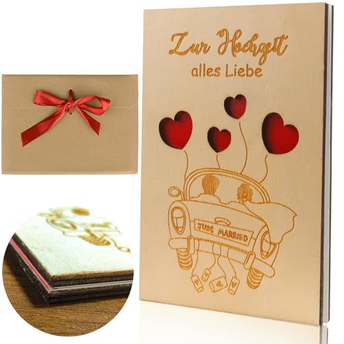 Geburtstagskarte Hochzeitskarte Geldgeschenk Holz mit Umschlag Glückwunschkarte zur Hochzeit Karte Grußkarte Hochzeitskarten Glückwunsch Einladungskarten Set für Geburtstag Hochzeit (Hochzeitsauto) Geburtstagskarte Hochzeitskarte Geldgeschenk Holz mit Umschlag Glückwunschkarte zur Hochzeit Karte Grußkarte Hochzeitskarten Glückwunsch Einladungskarten Set für Geburtstag Hochzeit (Hochzeitsauto) von BINYI