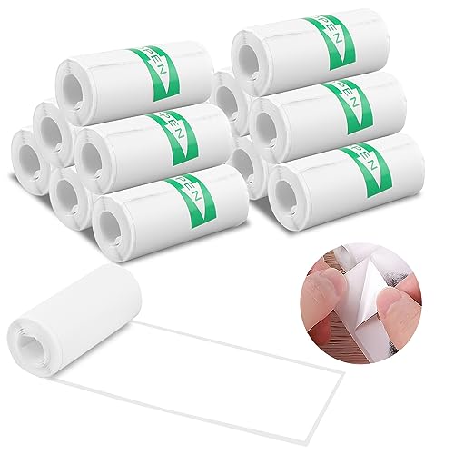 Thermorollen Thermopapier für Kinder Sofortbildkameras Mini Thermal Thermodrucker Papier Selbstklebendes Bedruckbarer Aufkleber Druckerpapier für Mobiler Fotodrucker 57 x 25 mm 12 Rollen von BINYI