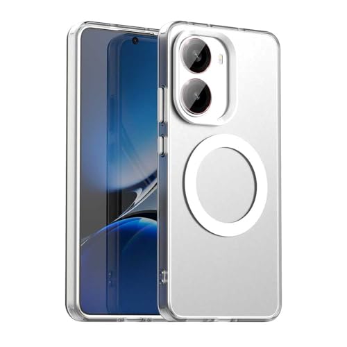 Handyhülle für Xiaomi Poco X7 Pro 5G, transparent, kabellos, magnetisch, schützend, schlanke Passform, gebürstetes Design, stoßfeste Abdeckung, Gummi, MagSafe-Stoßdämpfer, Xiaomi Poco X7 Pro 5G, Weiß Handyhülle für Xiaomi Poco X7 Pro 5G, transparent, kabellos, magnetisch, schützend, schlanke Passform, gebürstetes Design, stoßfeste Abdeckung, Gummi, MagSafe-Stoßdämpfer, Xiaomi Poco X7 Pro 5G, Weiß von BIOPLJ