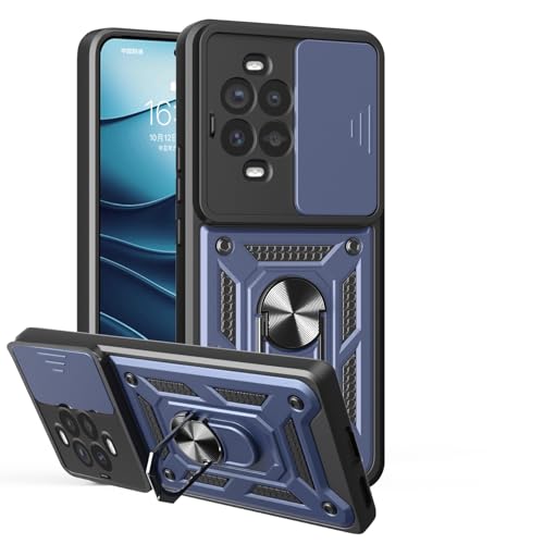Schutzhülle für Huawei Nova 13 Pro, strapazierfähig, mit Ständer, stoßfest, Kamera-Gleitschutz, magnetische Autohalterung, Ringhalterung, Stoßstange, für Huawei Nova 13 Pro (blau) von BIOPLJ