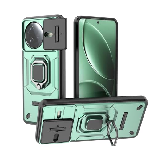 Schutzhülle für Xiaomi Poco F7 Pro, strapazierfähig, mit Ständer, stoßfest, Kamera-Gleitschutz, magnetische Autohalterung, Ringhalterung, Stoßstange, für Xiaomi Poco F7 Ultra (Grün, Poco F7 Pro) Schutzhülle für Xiaomi Poco F7 Pro, strapazierfähig, mit Ständer, stoßfest, Kamera-Gleitschutz, magnetische Autohalterung, Ringhalterung, Stoßstange, für Xiaomi Poco F7 Ultra (Grün, Poco F7 Pro) von BIOPLJ
