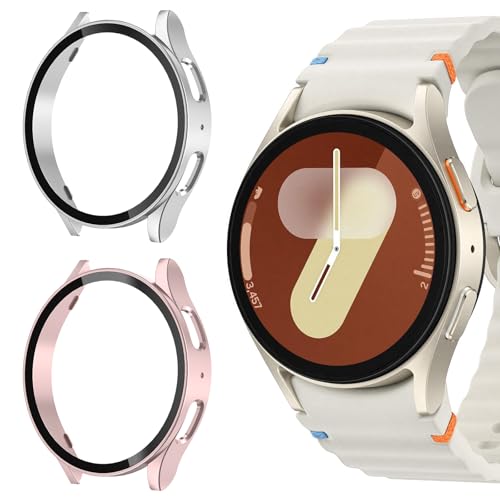 BIRDTOBR 2 Stück Hülle Kompatibel mit Samsung Galaxy Watch7 40mm mit Displayschutz, Hard PC Ultradünne Glas Schutz Case Rundum Displayschutz für Galaxy Watch7 40mm BIRDTOBR 2 Stück Hülle Kompatibel mit Samsung Galaxy Watch7 40mm mit Displayschutz, Hard PC Ultradünne Glas Schutz Case Rundum Displayschutz für Galaxy Watch7 40mm von BIRDTOBR