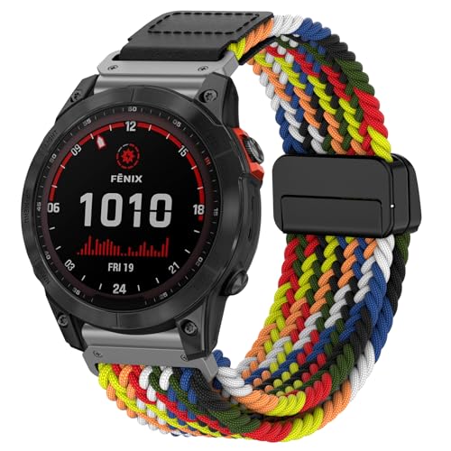 BIRDTOBR Armband für Fenix 6X Pro/ 6X/ 7X/ 5X/ 5X Plus, 26mm Quick-Fit Doppelmagnet Einstellbar Nylon Ersatzarmband für Fenix 7X/ 7X Pro/ 7X Solar/ 7X Sapphire Solar/Fenix 3/ Fenix 3 HR BIRDTOBR Armband für Fenix 6X Pro/ 6X/ 7X/ 5X/ 5X Plus, 26mm Quick-Fit Doppelmagnet Einstellbar Nylon Ersatzarmband für Fenix 7X/ 7X Pro/ 7X Solar/ 7X Sapphire Solar/Fenix 3/ Fenix 3 HR von BIRDTOBR
