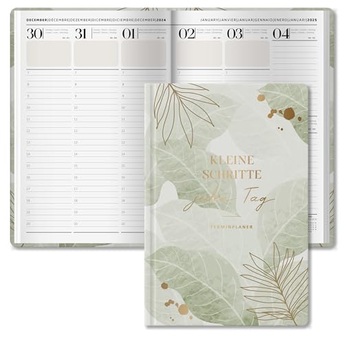 BIROYAL Kalender 2025 Buchkalender A5 - Terminplaner 2025 mit 176 Seiten - 1 Woche 2 Seiten - Wochenplaner & Monatskalender mit 100 g/m² Papier - Farbig Gedrucktes Hardcover - Grüne Blätter BIROYAL Kalender 2025 Buchkalender A5 - Terminplaner 2025 mit 176 Seiten - 1 Woche 2 Seiten - Wochenplaner & Monatskalender mit 100 g/m² Papier - Farbig Gedrucktes Hardcover - Grüne Blätter von BIROYAL