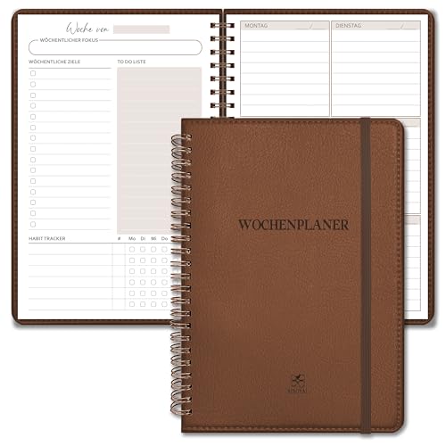 BIROYAL Undatierter Wochenplaner | Terminplaner A5 | wöchentlicher Terminkalender mit To-Do-Liste, großem Notizfeld | 64 Blatt Terminplaner auf Deutsch mit Hardcover | Planer BIROYAL Undatierter Wochenplaner | Terminplaner A5 | wöchentlicher Terminkalender mit To-Do-Liste, großem Notizfeld | 64 Blatt Terminplaner auf Deutsch mit Hardcover | Planer von BIROYAL