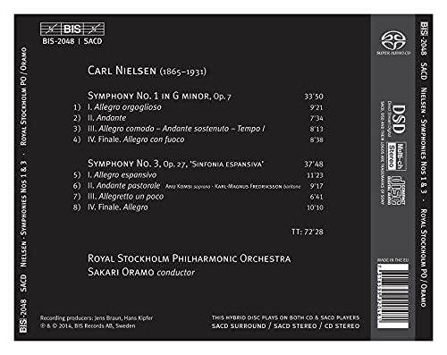 Nielsen: Sinfonien 1 und 3 von BIS