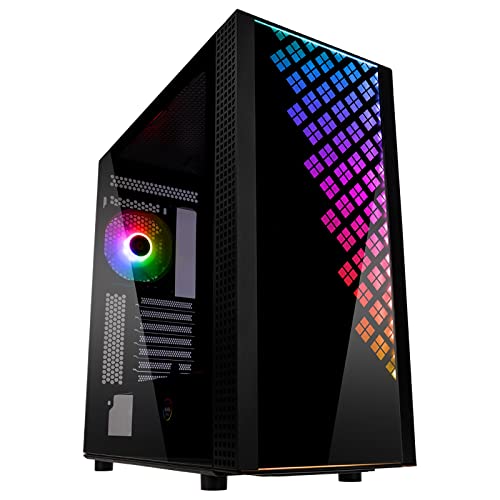 ATX-Gehäuse für BitFenix Dawn RGB, mit Glasplatte, Schwarz von BITFENIX