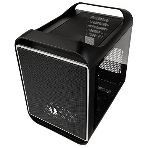 BitFenix Prodigy M 2022 Pc Case, Micro ATX Gehäuse, Gaming Pc, Kompaktes Pc Gehäuse für Micro ATX und Mini ITX Mainboards, Mesh-Front, Fenster aus Tempered Glass, Schwarz von BITFENIX