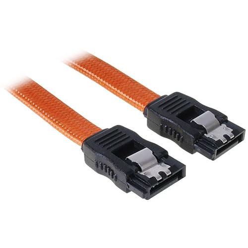 BitFenix SATA III Kabel (30 cm, Sleeved) orange/schwarz von BITFENIX