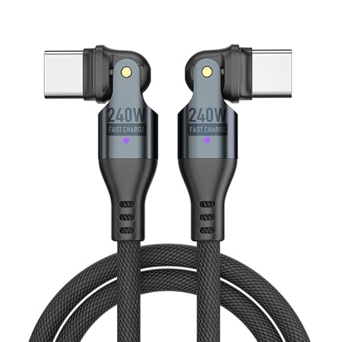 BITHAI 240W USB C auf USB C Kabel, 1 m, Schwarz, Hochgeschwindigkeits-USB-C-Kabel mit PD 3.1 und QC 3.0, für iPhone 16/15/Ma-Book/Pad Serie, USB-Kabel von BITHAI