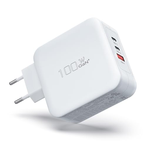 USB C Ladegerät, 100W Netzteil 3-Port GaN PD Charger mit PPS Schnellladegerät kompatibel mit MacBookPro, MacBook Air, iPad, iPhone 14/14 Max/13/12, S22, S21 und mehr USB C Ladegerät, 100W Netzteil 3-Port GaN PD Charger mit PPS Schnellladegerät kompatibel mit MacBookPro, MacBook Air, iPad, iPhone 14/14 Max/13/12, S22, S21 und mehr von BIUBOTY