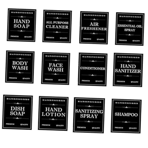 BIUDECO 12Blätter Badezimmer Aufkleber Wasserdichte Etiketten für Kosmetik und Toilettenartikel zur Organisation von Shampoos und Hautpflegeprodukten BIUDECO 12Blätter Badezimmer Aufkleber Wasserdichte Etiketten für Kosmetik und Toilettenartikel zur Organisation von Shampoos und Hautpflegeprodukten von BIUDECO