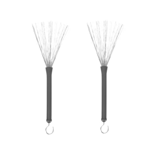 BIUDECO 2Stücke Drahtbürsten für Jazz Drums Einziehbare Trommelbürsten für Snare Drum Professionelles Zubehör für Musiker und Komfortabler Griff BIUDECO 2Stücke Drahtbürsten für Jazz Drums Einziehbare Trommelbürsten für Snare Drum Professionelles Zubehör für Musiker und Komfortabler Griff von BIUDECO