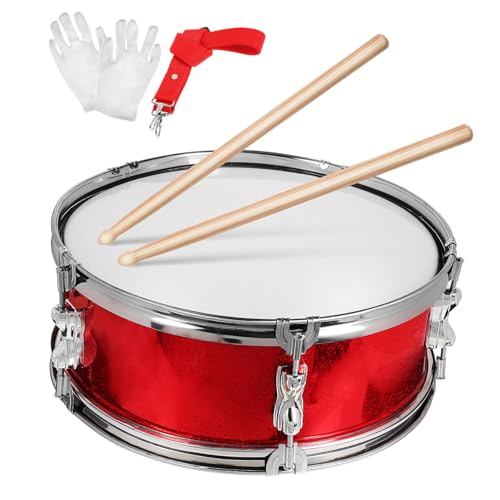 BIUDECO Trommelset mit Snare Trommel Drumsticks Drumgürtel und Handschuhen Fördert Rhythmus und Musikalische Fähigkeiten für Kleinkinder für Kreative Musikstunden von BIUDECO