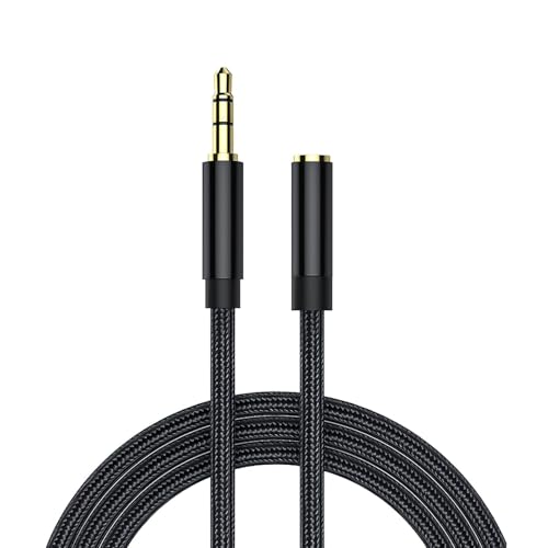Klinke Audio Verlängerungskabel 3M Aux Kabel Nylon 3.5mm, Klinke Verlängerung Kopfhörer Verlängerungskabel, Schwarz Erweitertes Headset Kabel für Handy, Lautsprecher, Tablets, PC Und Autoradios Klinke Audio Verlängerungskabel 3M Aux Kabel Nylon 3.5mm, Klinke Verlängerung Kopfhörer Verlängerungskabel, Schwarz Erweitertes Headset Kabel für Handy, Lautsprecher, Tablets, PC Und Autoradios von BIVOFU