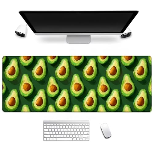 BIWOTU Avocado Gaming-Mauspad, Computer-Tastatur, Desktop-Mauspads für Zuhause, Arbeit, Schreibtischdekoration, großer Büro-Laptop, rutschfeste Gummiunterseite, 40 cm, Schreibtischunterlage 80 x 29 cm BIWOTU Avocado Gaming-Mauspad, Computer-Tastatur, Desktop-Mauspads für Zuhause, Arbeit, Schreibtischdekoration, großer Büro-Laptop, rutschfeste Gummiunterseite, 40 cm, Schreibtischunterlage 80 x 29 cm von BIWOTU