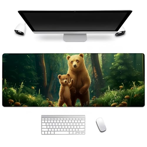 BIWOTU Bear Gaming-Mauspad, Computer-Tastatur, Desktop-Mauspads für Zuhause, Arbeit, Schreibtischdekoration, großes Büro, Laptop, rutschfeste Gummiunterseite, 47 cm, Schreibtischunterlage 80 x 29 cm BIWOTU Bear Gaming-Mauspad, Computer-Tastatur, Desktop-Mauspads für Zuhause, Arbeit, Schreibtischdekoration, großes Büro, Laptop, rutschfeste Gummiunterseite, 47 cm, Schreibtischunterlage 80 x 29 cm von BIWOTU