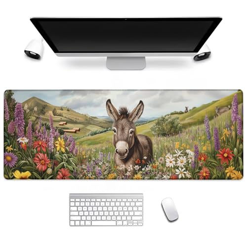 BIWOTU Donkey Gaming-Mauspad, Computer-Tastatur, Desktop-Mauspads für Zuhause, Arbeit, Schreibtischdekoration, großer Büro-Laptop, rutschfeste Gummiunterseite, 43 cm, Schreibtischunterlage 80 x 29 cm BIWOTU Donkey Gaming-Mauspad, Computer-Tastatur, Desktop-Mauspads für Zuhause, Arbeit, Schreibtischdekoration, großer Büro-Laptop, rutschfeste Gummiunterseite, 43 cm, Schreibtischunterlage 80 x 29 cm von BIWOTU