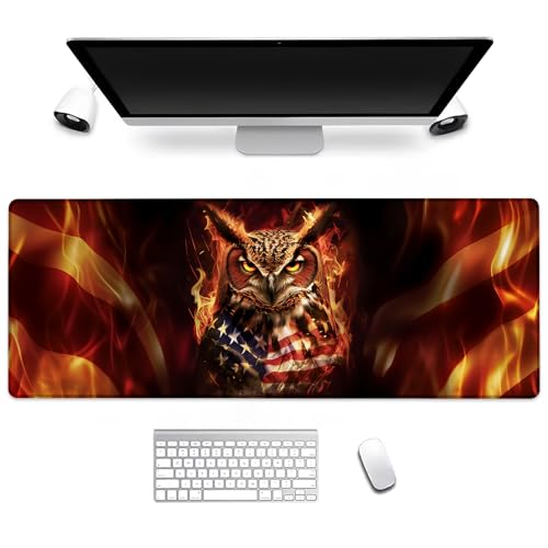 BIWOTU Eulen-Gaming-Mauspad, Computer-Tastatur, Desktop-Mauspads für Zuhause, Arbeit, Schreibtischdekoration, großes Büro, Laptop, rutschfeste Gummiunterseite, 66 cm, Schreibtischunterlage 80 x 29 cm BIWOTU Eulen-Gaming-Mauspad, Computer-Tastatur, Desktop-Mauspads für Zuhause, Arbeit, Schreibtischdekoration, großes Büro, Laptop, rutschfeste Gummiunterseite, 66 cm, Schreibtischunterlage 80 x 29 cm von BIWOTU